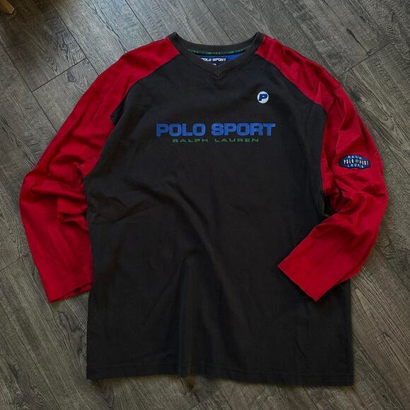 Vintage 90s Polo Ralph Lauren Polo Sport Longsleeve Shirt - Picture 2 of 8
